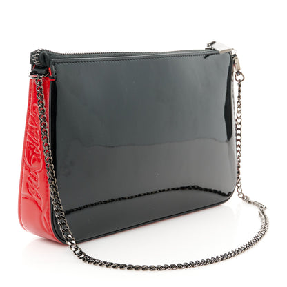 Christian Louboutin Patent Loubila Chain Clutch Black 3 of 9