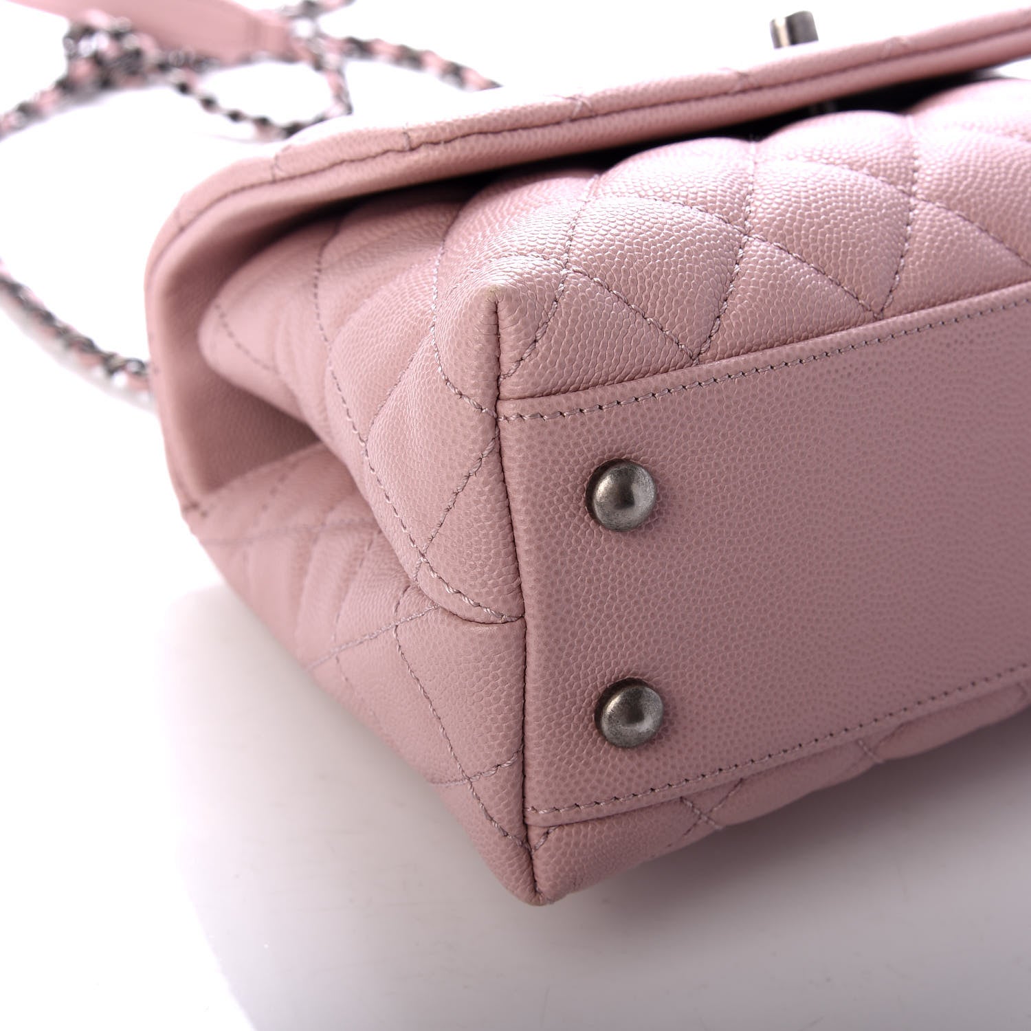 Chanel Caviar Quilted Mini Coco Handle Flap Pink 8 of 9