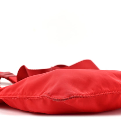 Prada Nylon Vela Saffiano Flat Messenger Bag Rosso 9 of 13