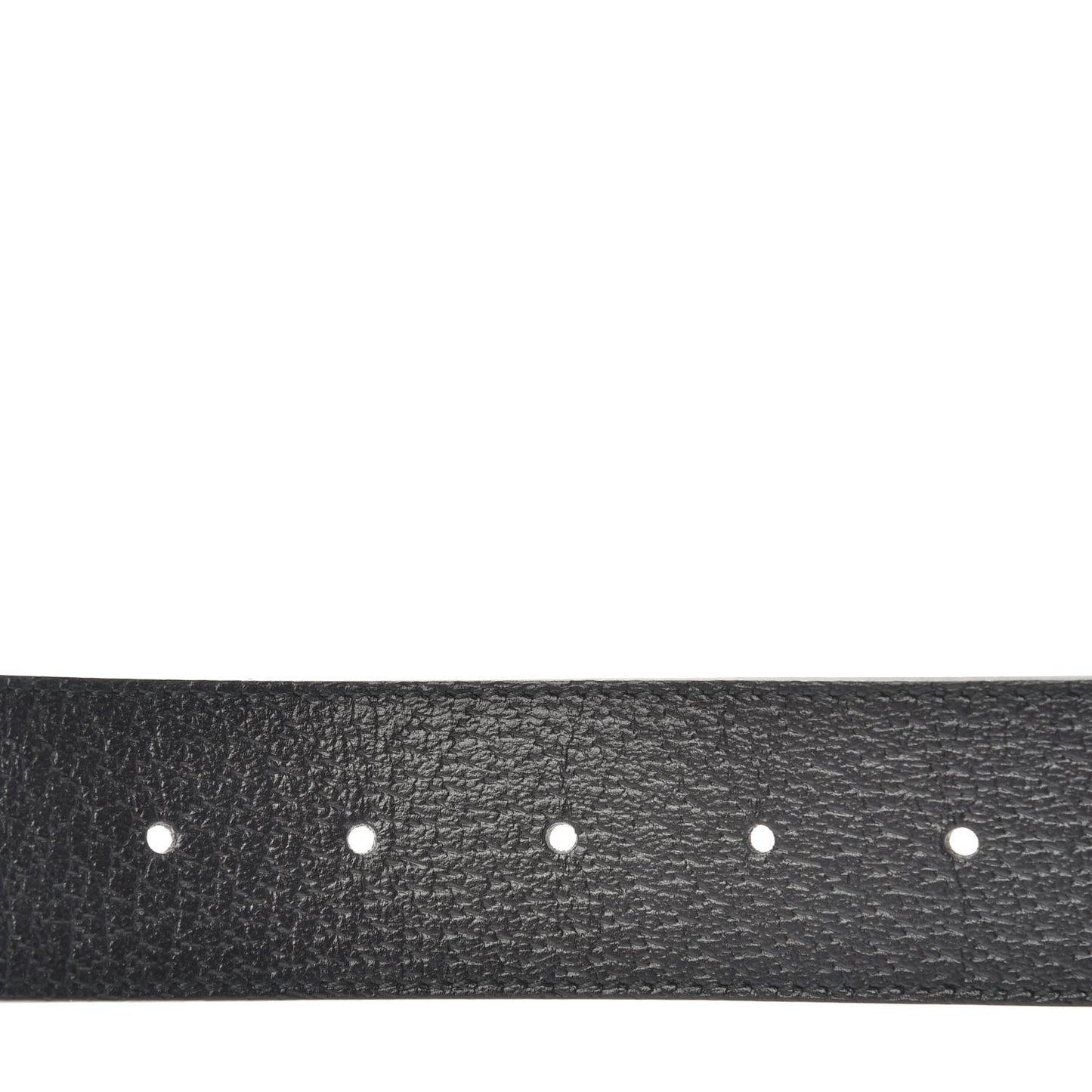 Textured Dollar Calfskin Nickel Double G 40mm Belt 80 32 Black