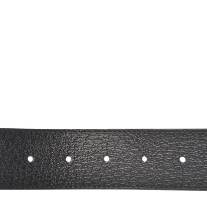 Gucci Textured Dollar Calfskin Nickel Double G 40mm Belt 80 32 Black 6 of 6