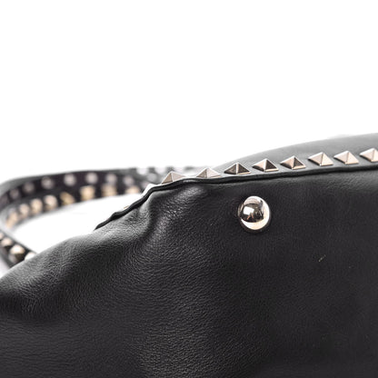 Valentino Garavani Vitello Small Rockstud Tote Black 8 of 9