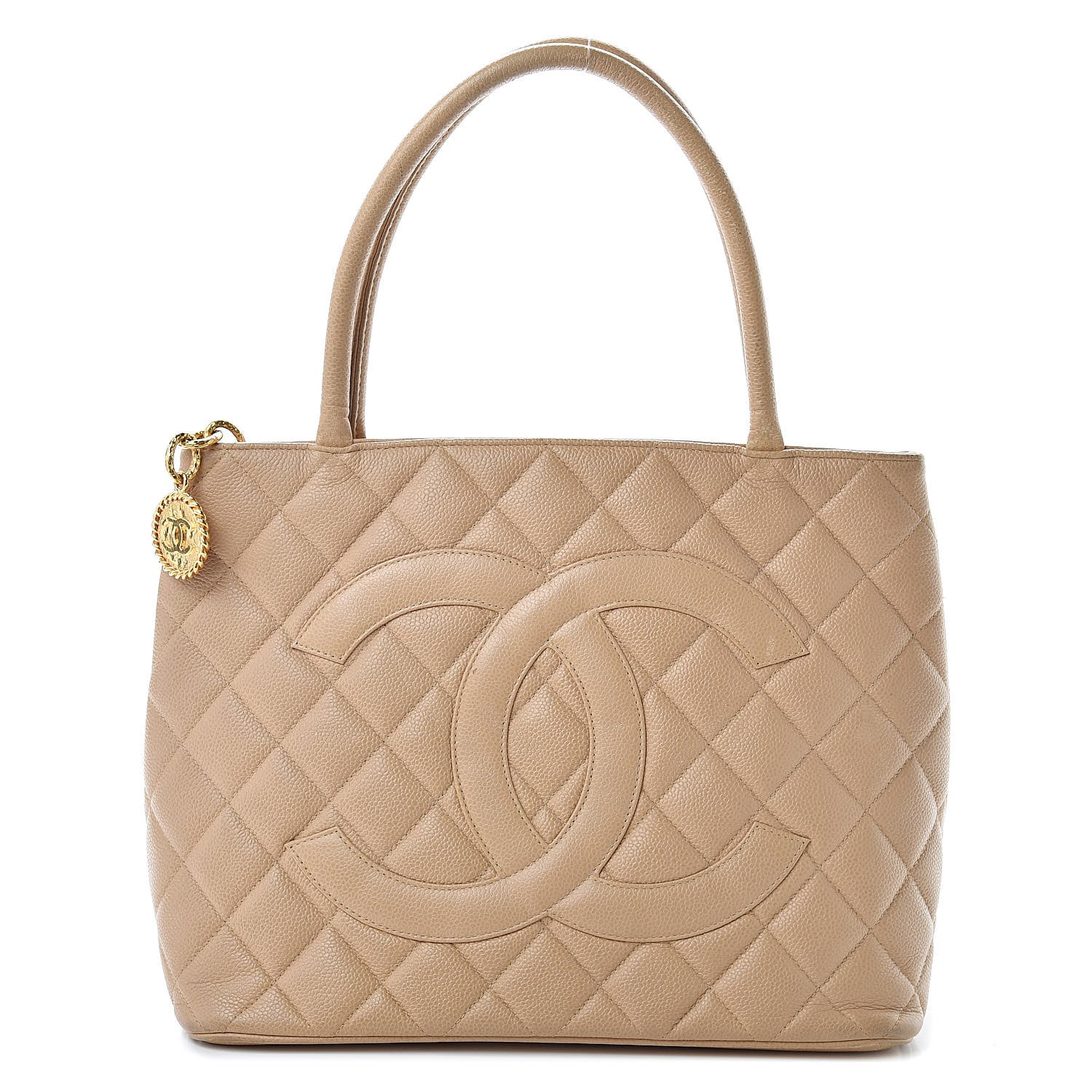 Chanel Caviar Quilted Medallion Tote Beige 1 of 18