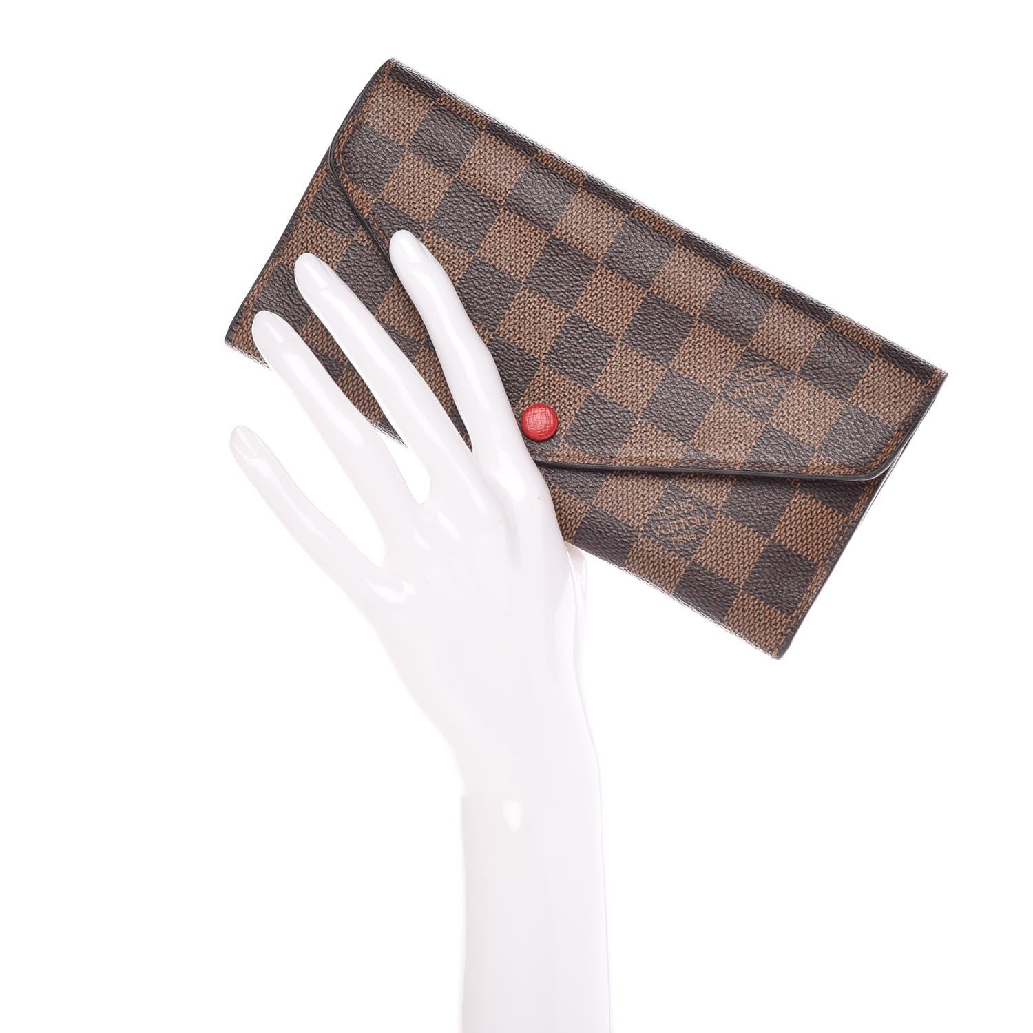 Louis Vuitton Damier Ebene Josephine Wallet Red 13 of 25
