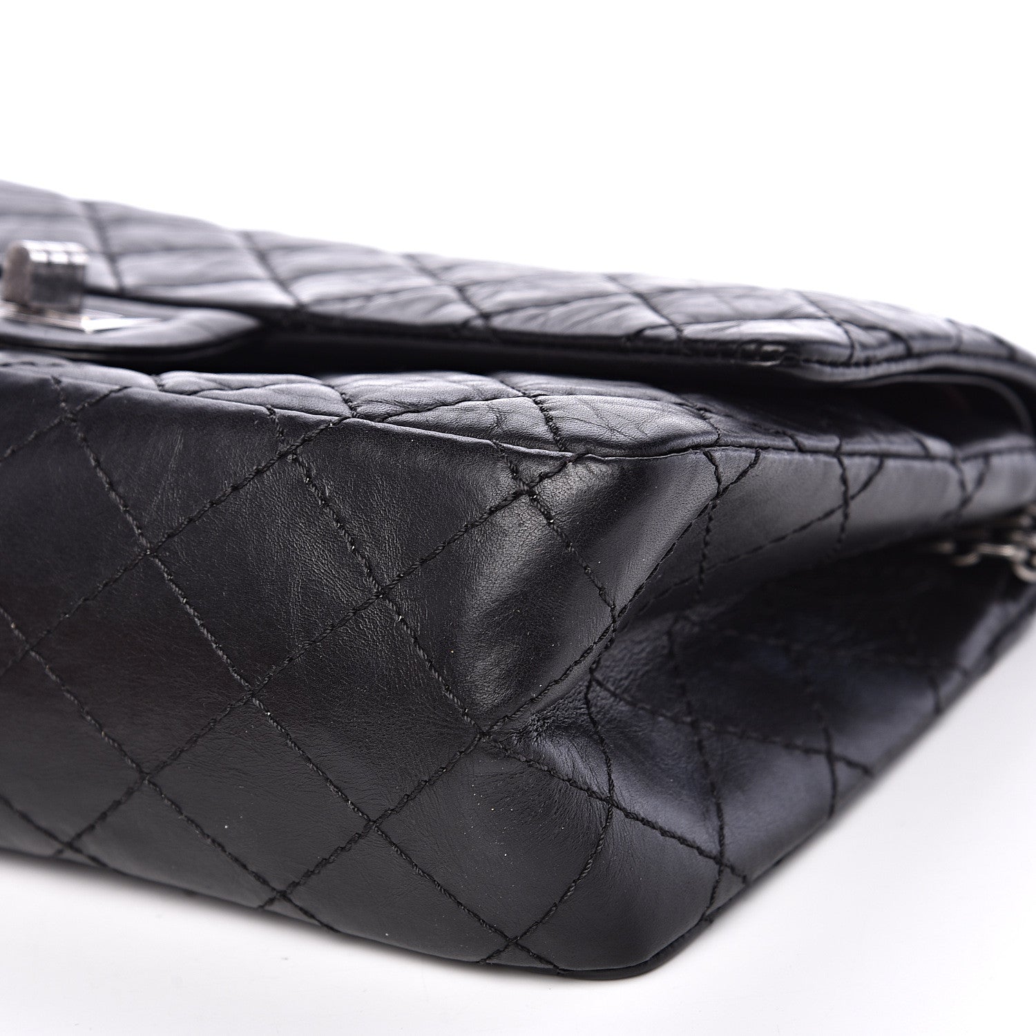 Chanel Aged Calfskin Quilted 2.55 Reissue 225 Flap Black 8 of 11