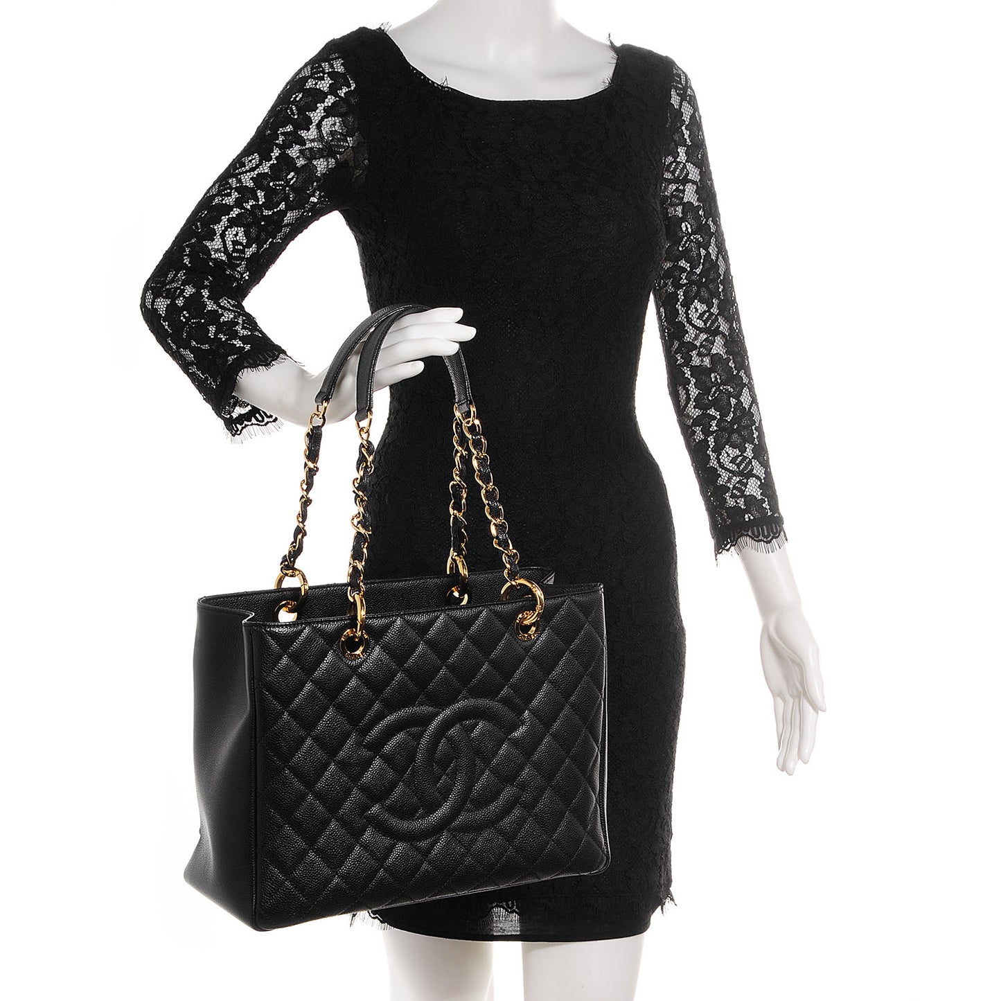 Caviar Grand Shopping Tote GST Black