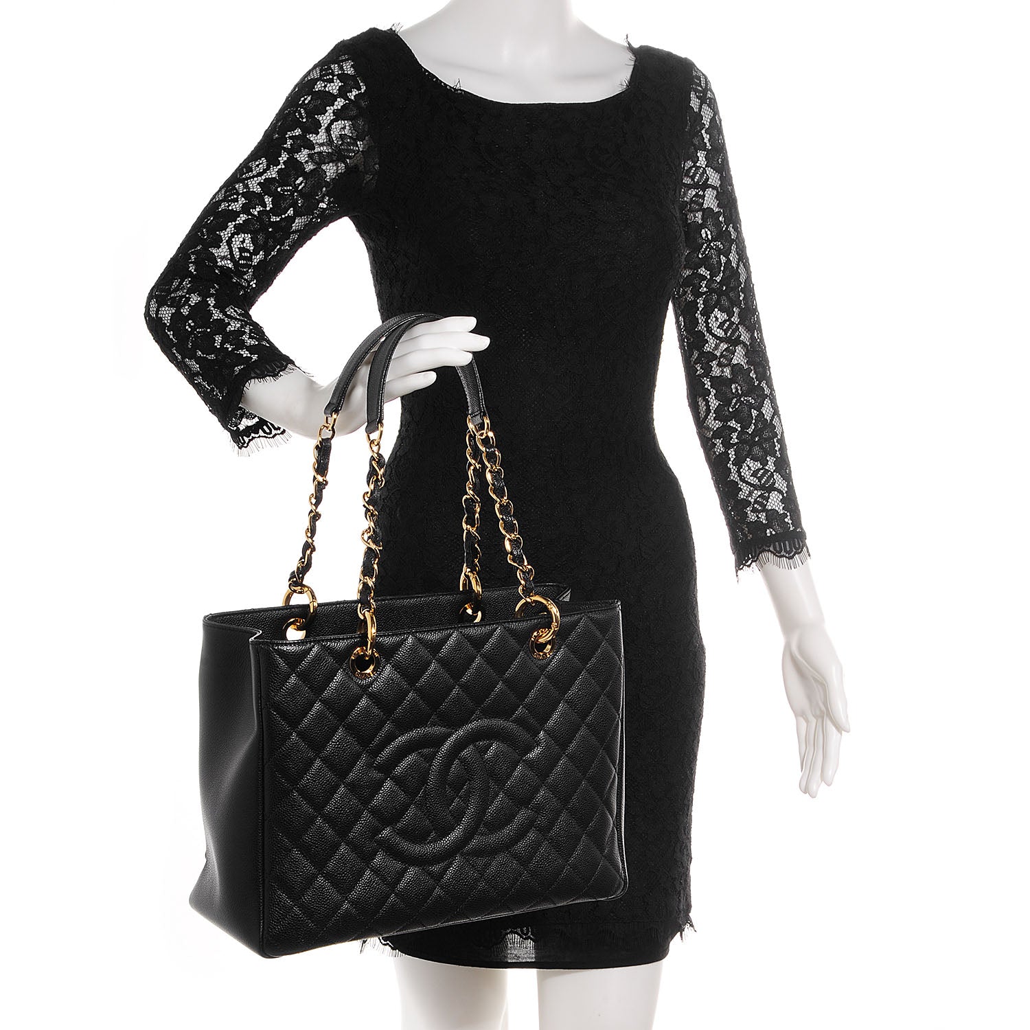 Chanel Caviar Grand Shopping Tote GST Black 2 of 7