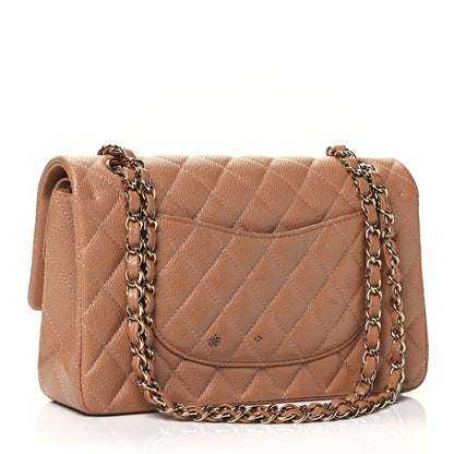 Chanel Caviar Quilted Medium Double Flap Dark Beige 2 of 5