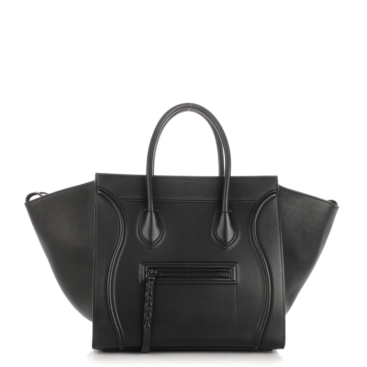 Supple Calfskin Medium Phantom Luggage Black