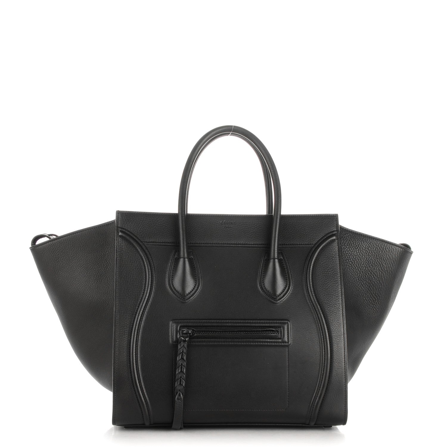 Celine Supple Calfskin Medium Phantom Luggage Black 1 of 6
