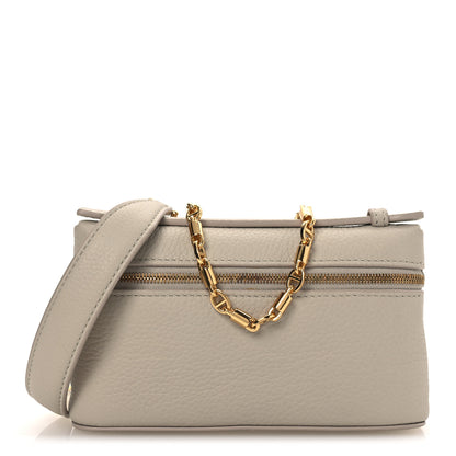 Loro Piana Grained Calfskin Extra Pocket Mini Pouch Light Travertine 1 of 10