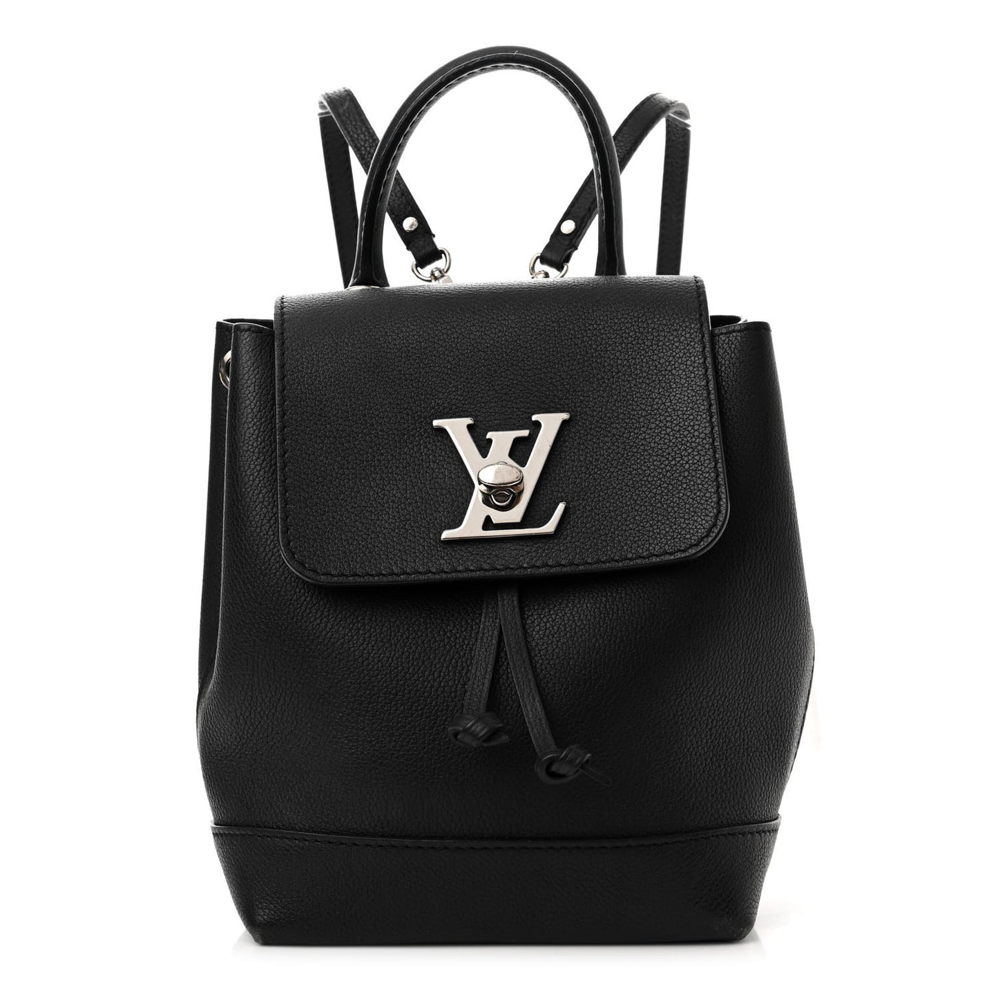 Calfskin Lockme Backpack Black