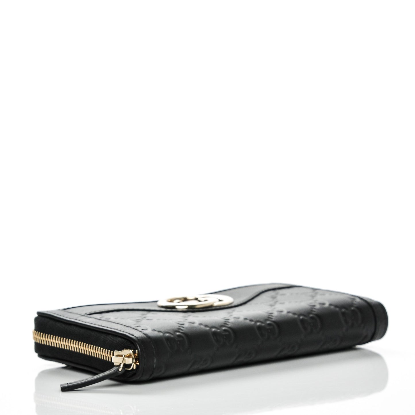 Guccissima Sukey Zip Around Wallet Black