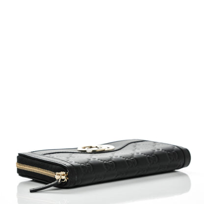 Gucci Guccissima Sukey Zip Around Wallet Black 4 of 6