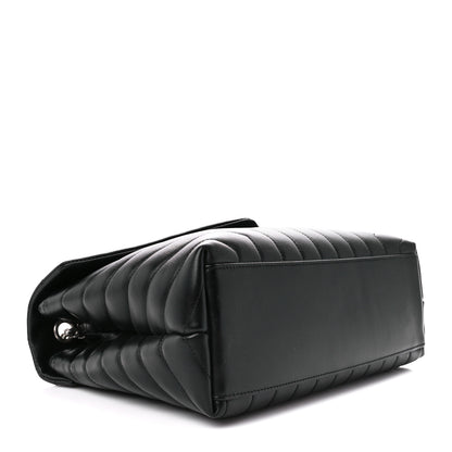 Saint Laurent Calfskin Y Quilted Monogram Medium Loulou Chain Satchel Black 4 of 11