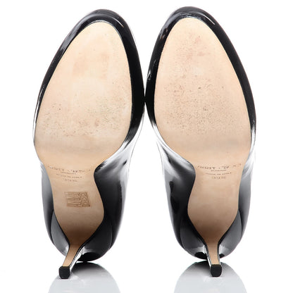 Jimmy Choo Patent Napa Sepia Platform Pumps 39.5 Beige Black 5 of 9