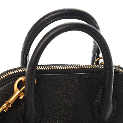 Balenciaga Signature Grained Calfskin XXS Ville Top Handle Bag Black White 7 of 10