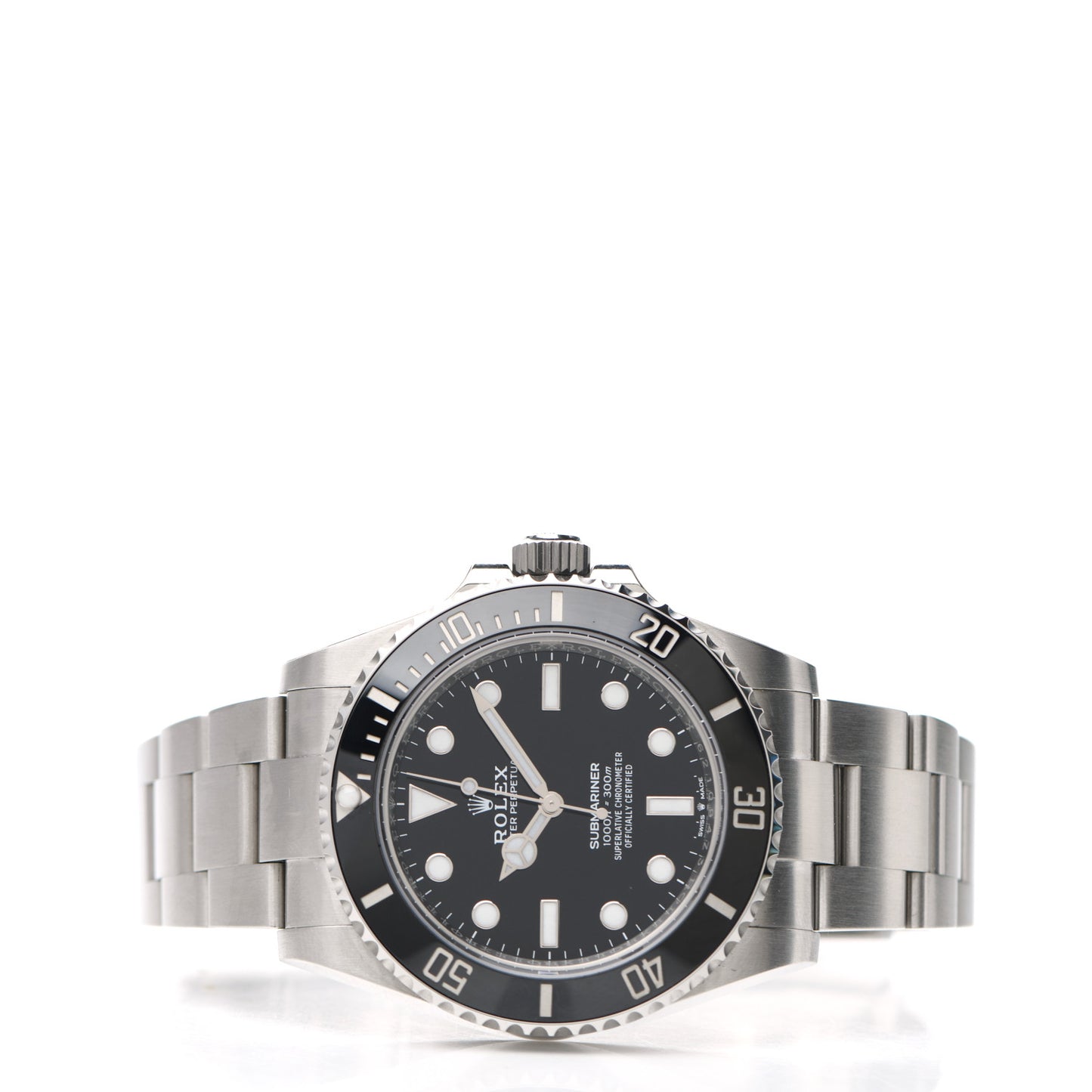 Stainless Steel 41mm Oyster Perpetual Submariner Watch Black 124060
