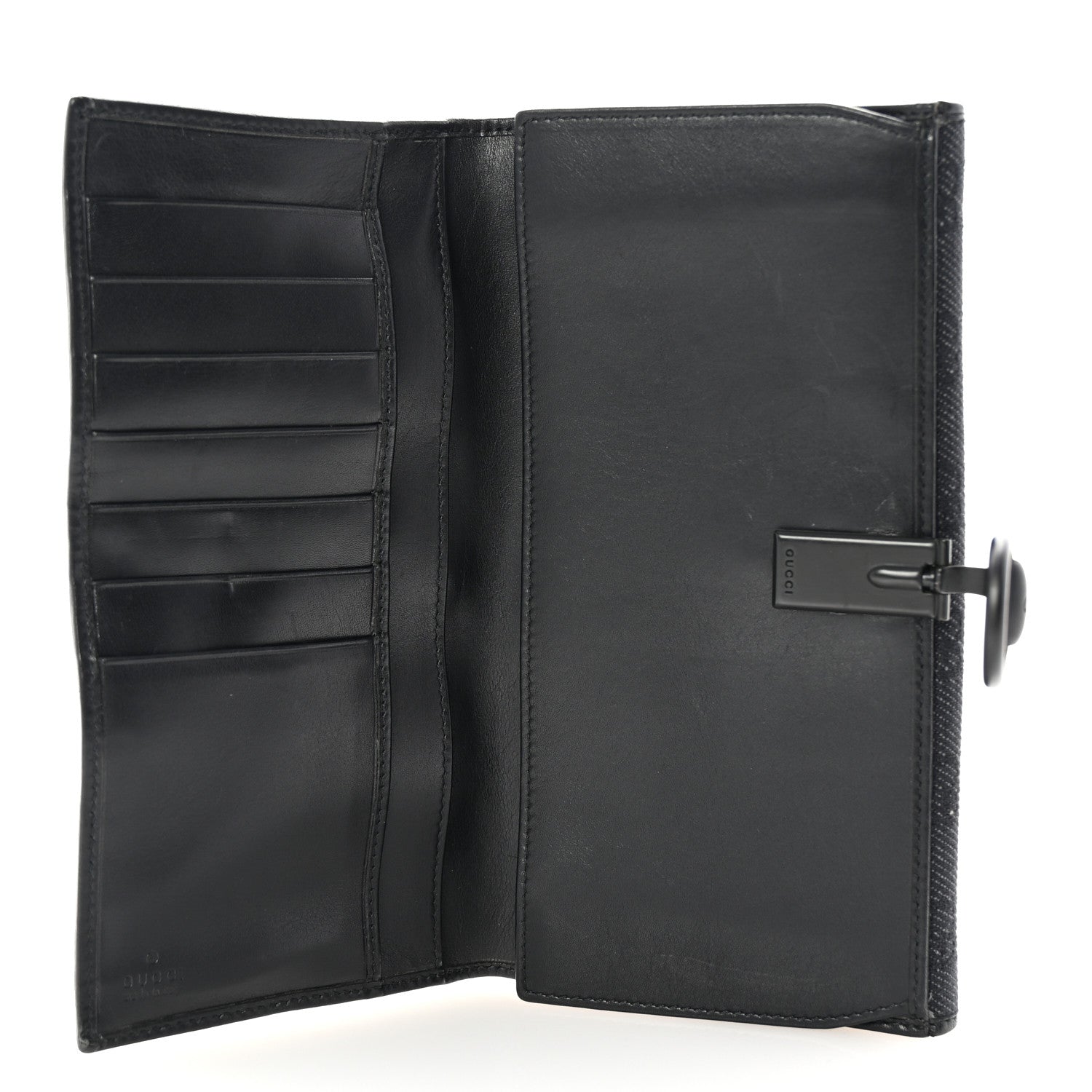 Gucci Monogram Horsebit Continental Wallet  Black 5 of 8