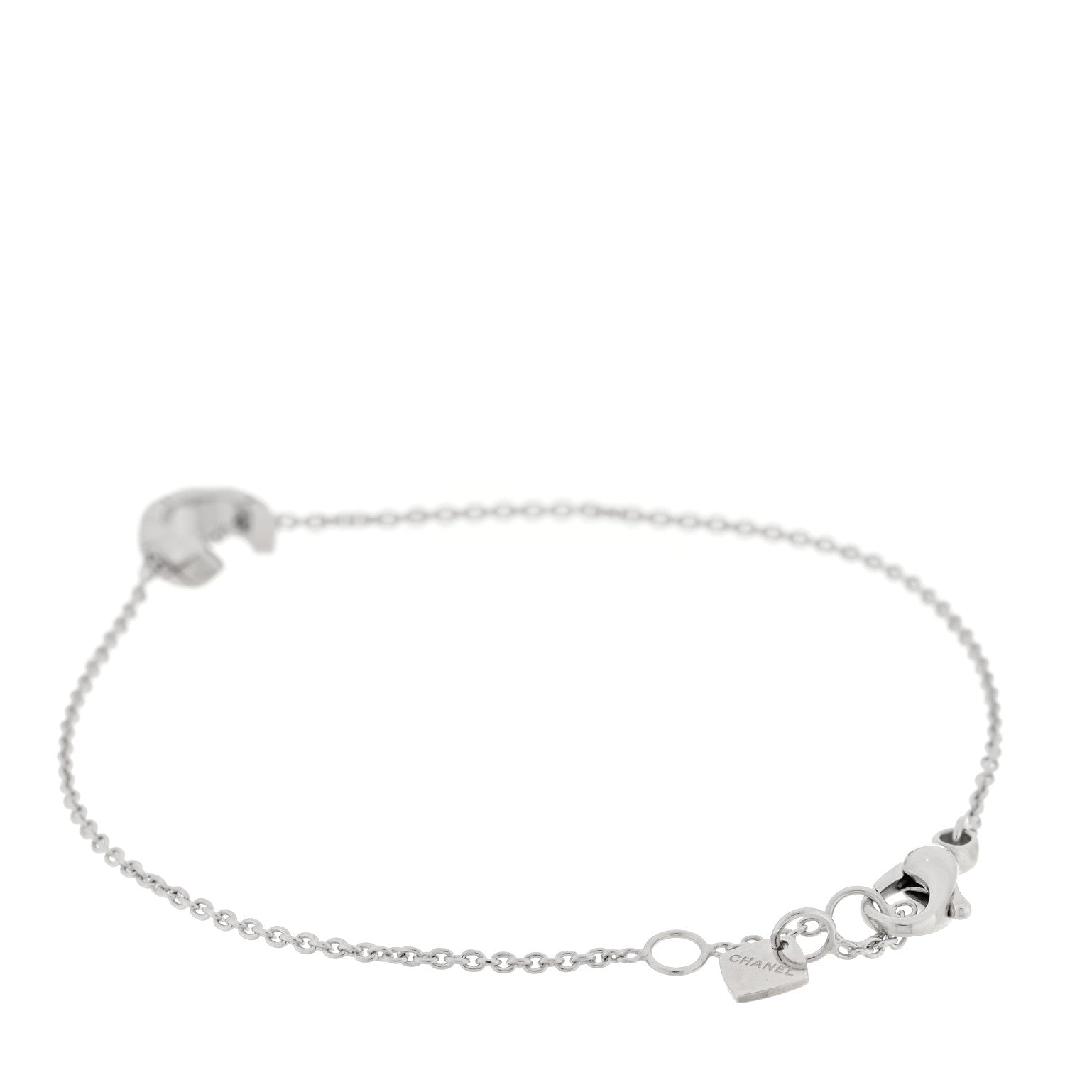 Chanel 18K White Gold Coco Crush Station Bracelet 2 of 3
