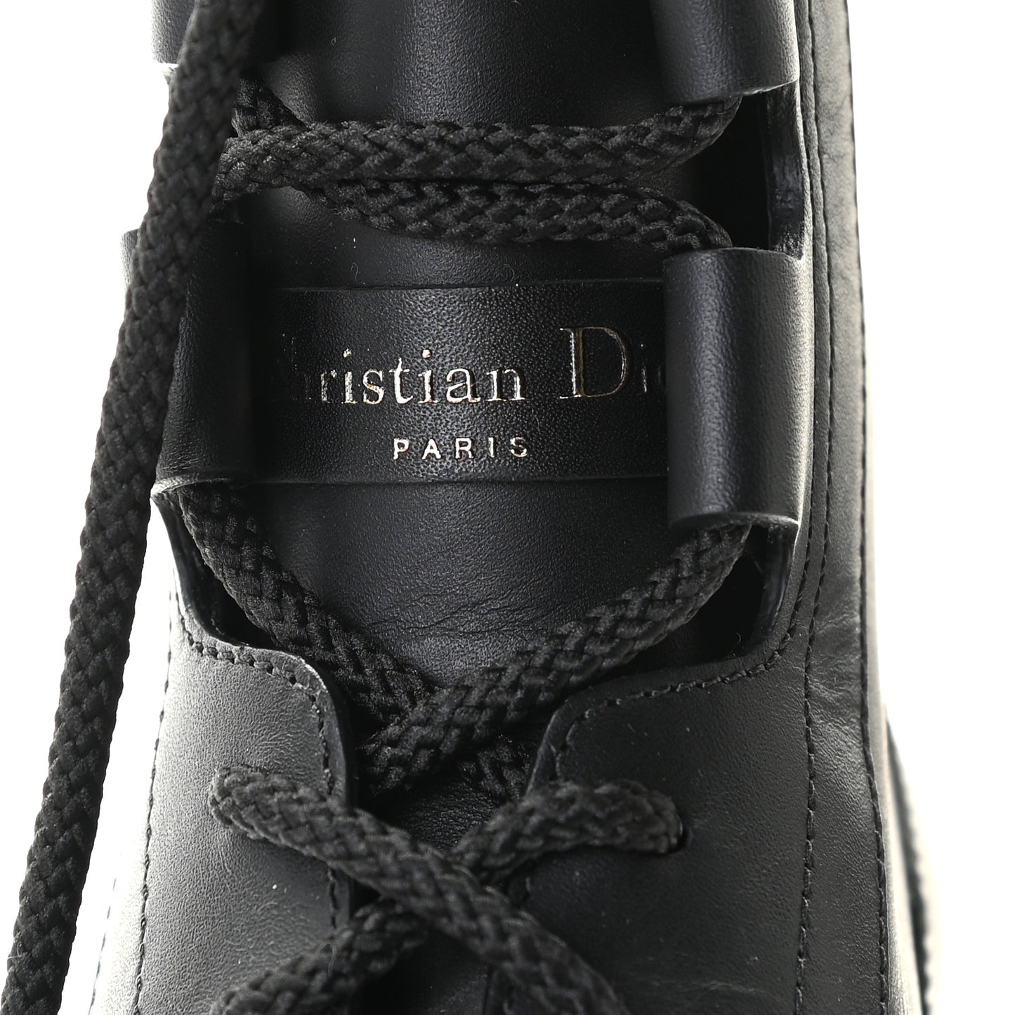 Calfskin Dior Quest 35mm Hiking Boots 36.5 Black