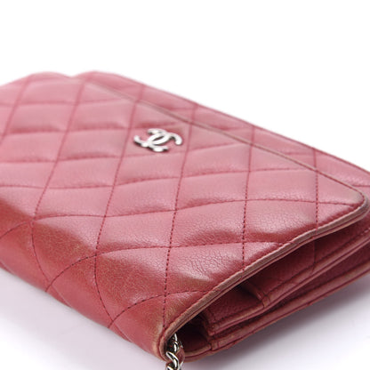 Chanel Caviar Quilted Wallet on Chain WOC Red 9 of 14