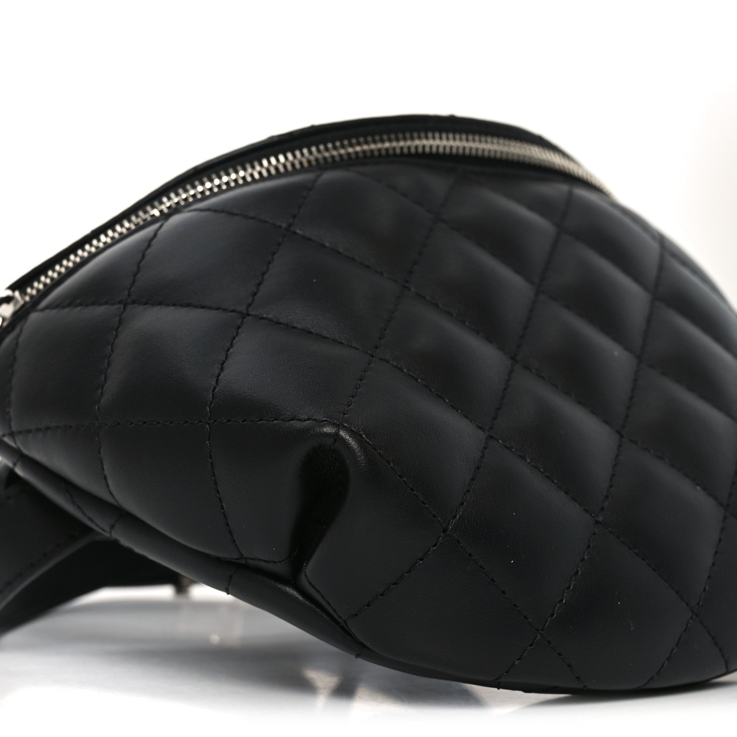 Chanel Calfskin Quilted Uniform Waist Belt Bag Black 8 of 9