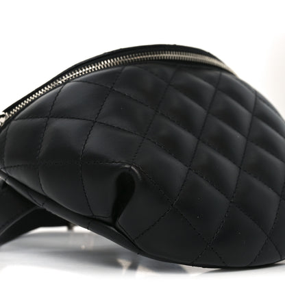 Chanel Calfskin Quilted Uniform Waist Belt Bag Black 8 of 9
