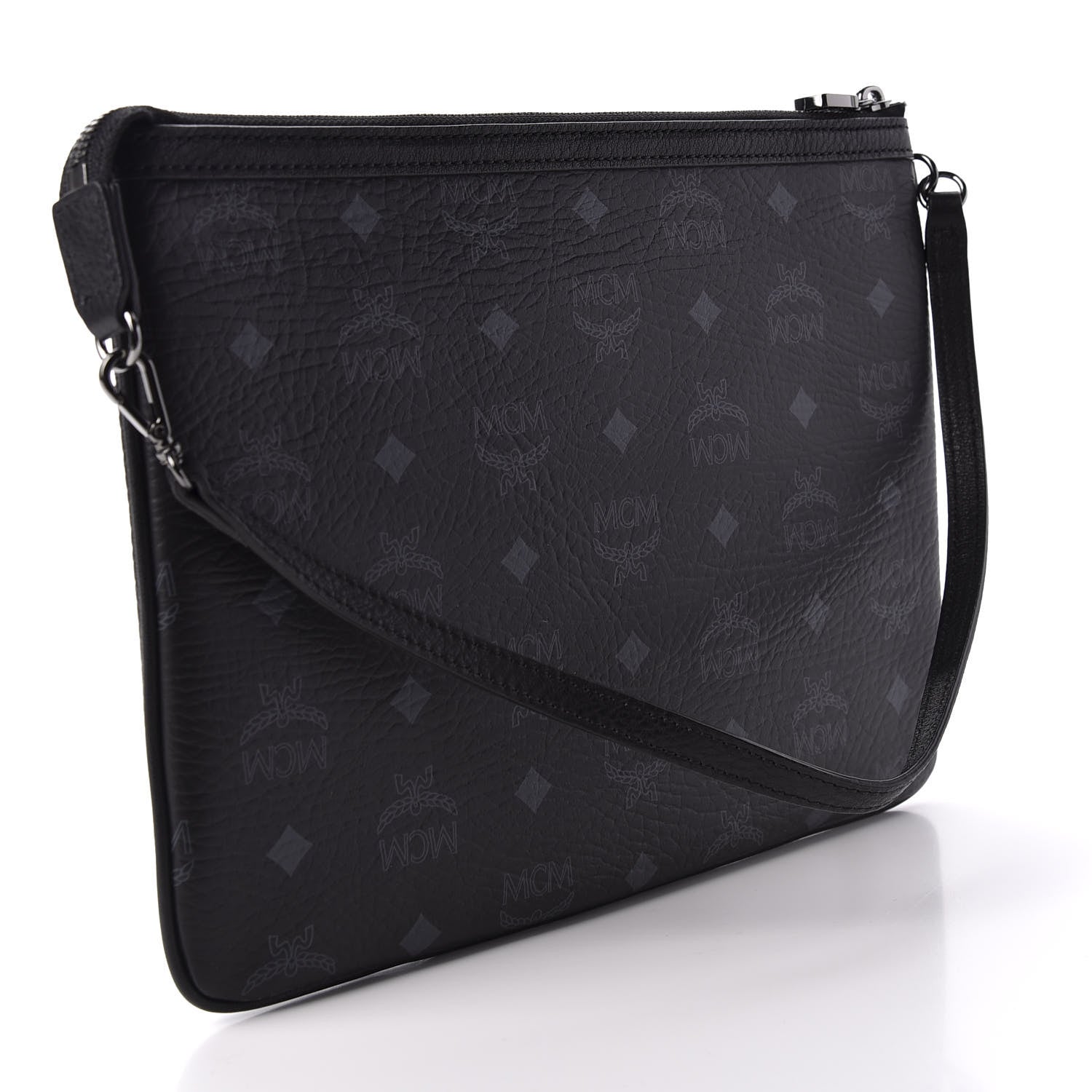 MCM Visetos Stark Wristlet Pouch Black 3 of 6