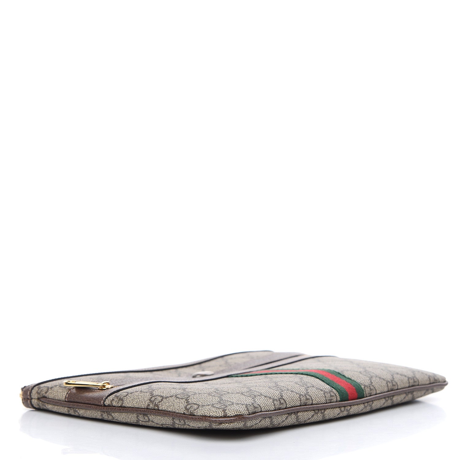 Gucci GG Supreme Monogram Large Ophidia Pouch Clutch Brown 4 of 8