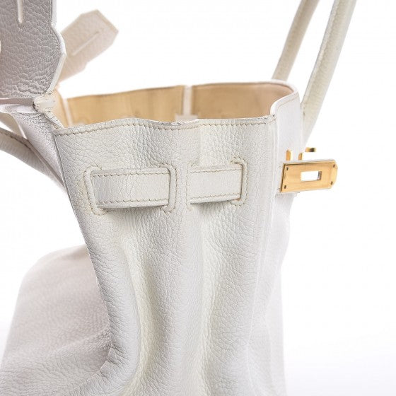Taurillon Clemence Birkin 30 White