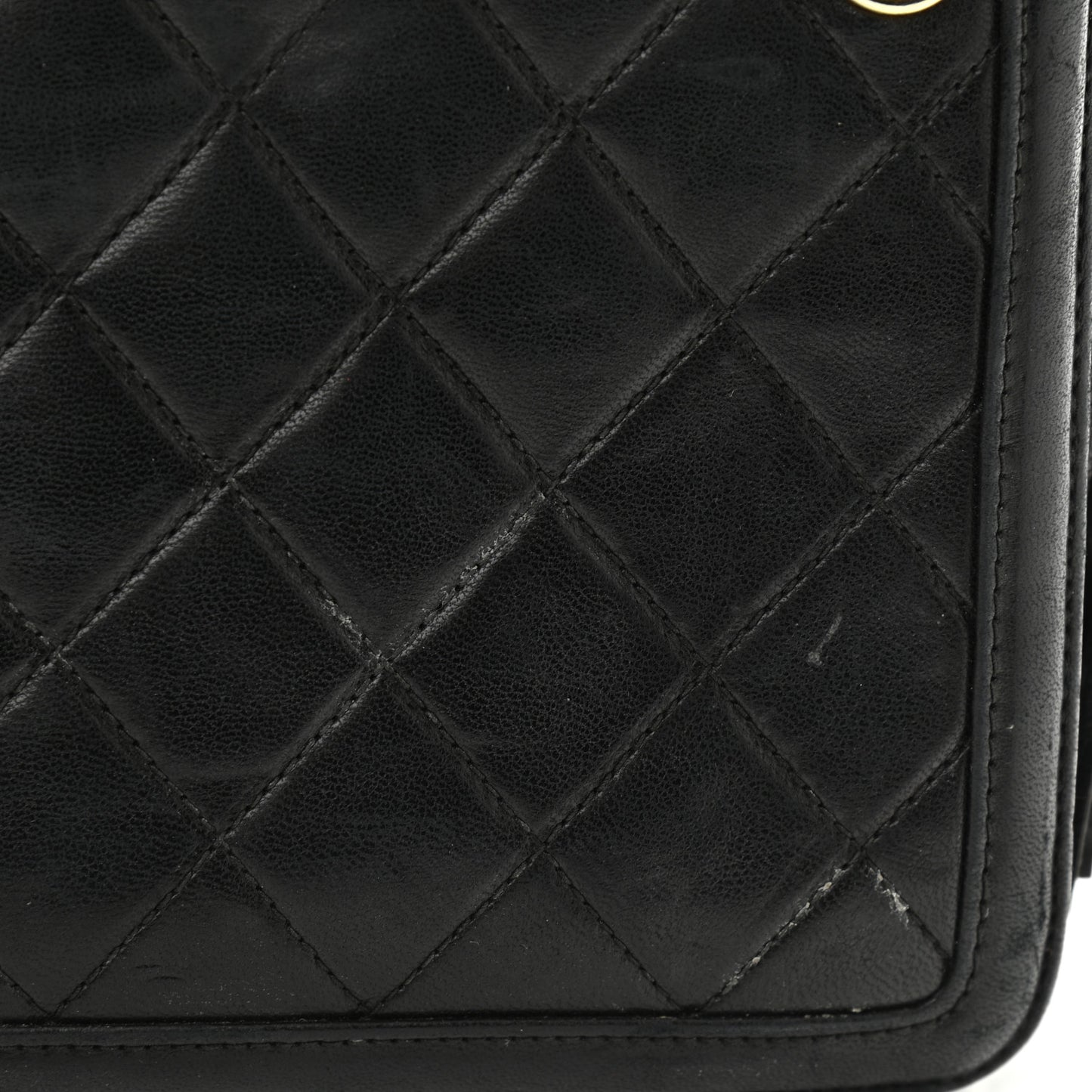 Lambskin Quilted Tassel Bag Black