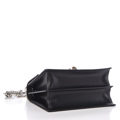 Fendi Vitello Liberty Lucido Metal Monster Eyes Studded Small Kan I Shoulder Bag Black 5 of 8
