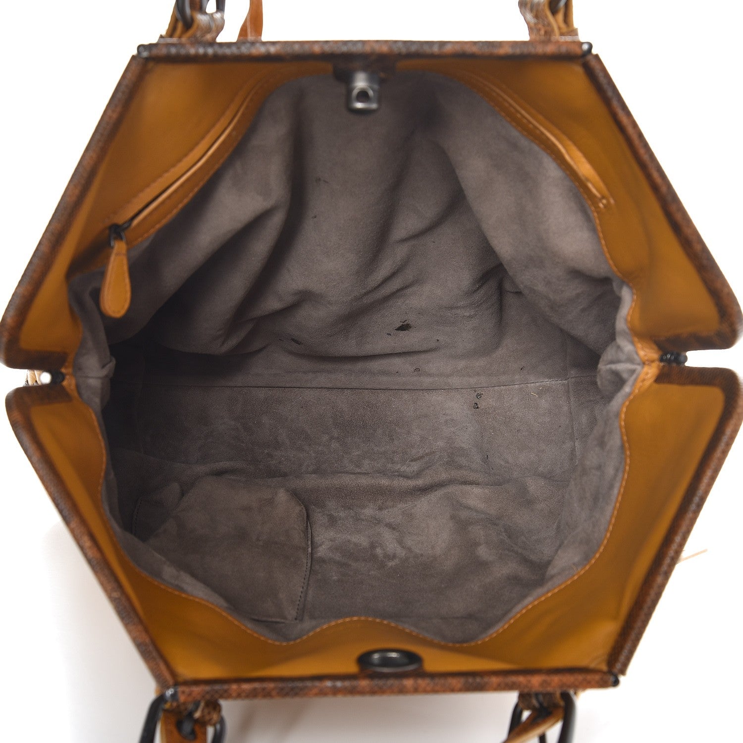 Bottega Veneta Nappa Lizard Intrecciato Frame Tote Resina 5 of 12