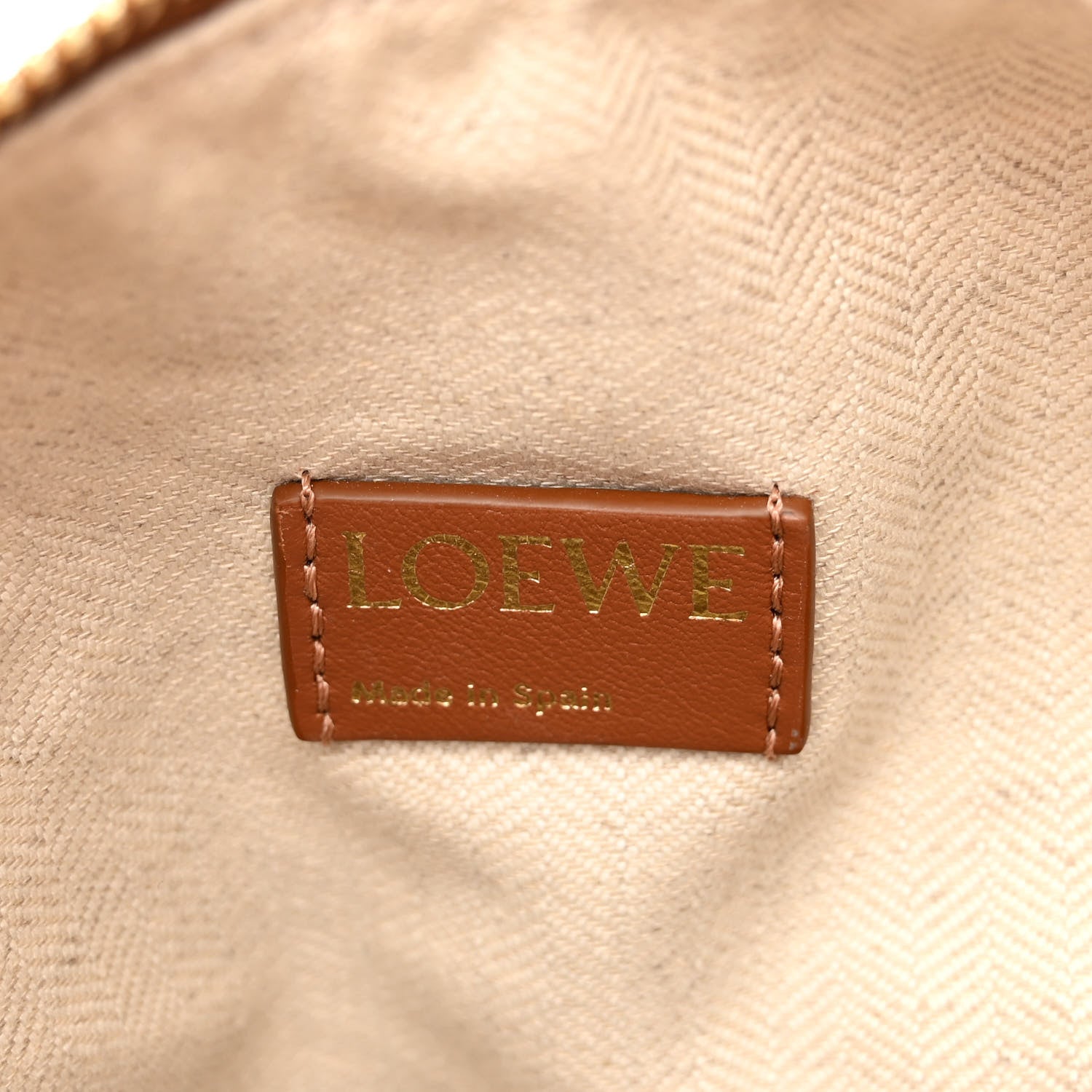 Loewe Jacquard Anagram Calfskin Small Cubi Bag Tan Pecan 5 of 9