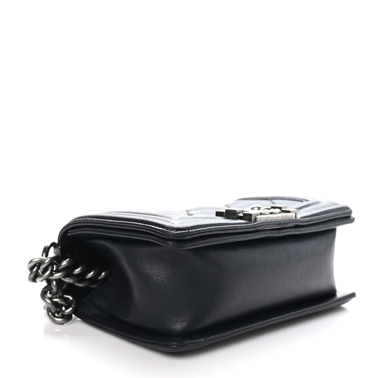 Chanel Calfskin Double Stitch Small Boy Flap Black 4 of 11