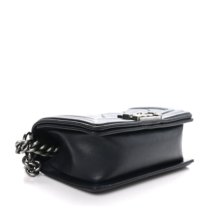 Chanel Calfskin Double Stitch Small Boy Flap Black 4 of 11
