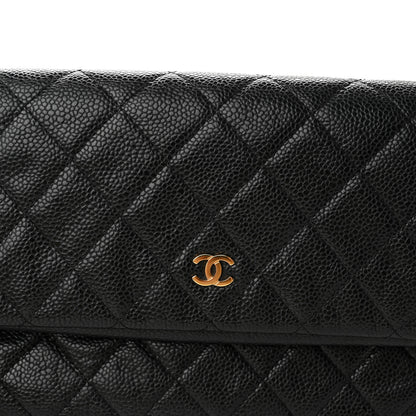 Chanel Caviar Quilted CC Beauty Clutch Black 9 of 14