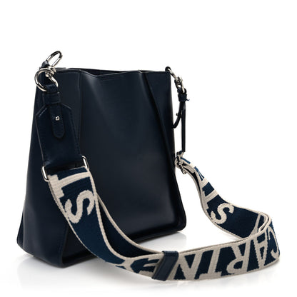 Stella McCartney Eco Alter Nappa Perforated Logo Mini Crossbody Navy 3 of 9