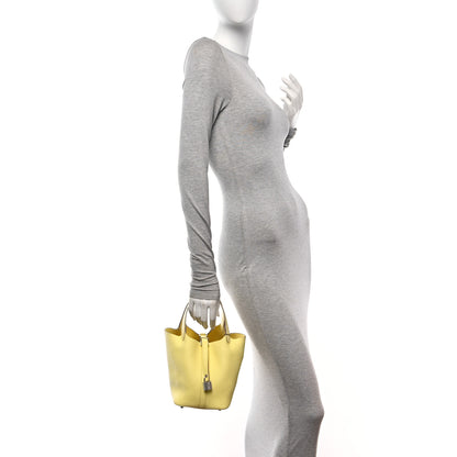 Hermes Taurillon Clemence Ostrich Touch Picotin Lock 18 PM 3 of 11