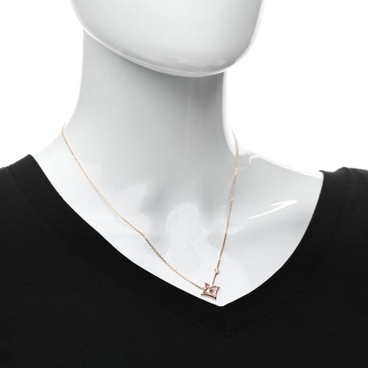 Louis Vuitton 18K Pink Gold Diamond Pink Mother of Pearl Color Blossom BB Star Pendant Necklace 2 of 5