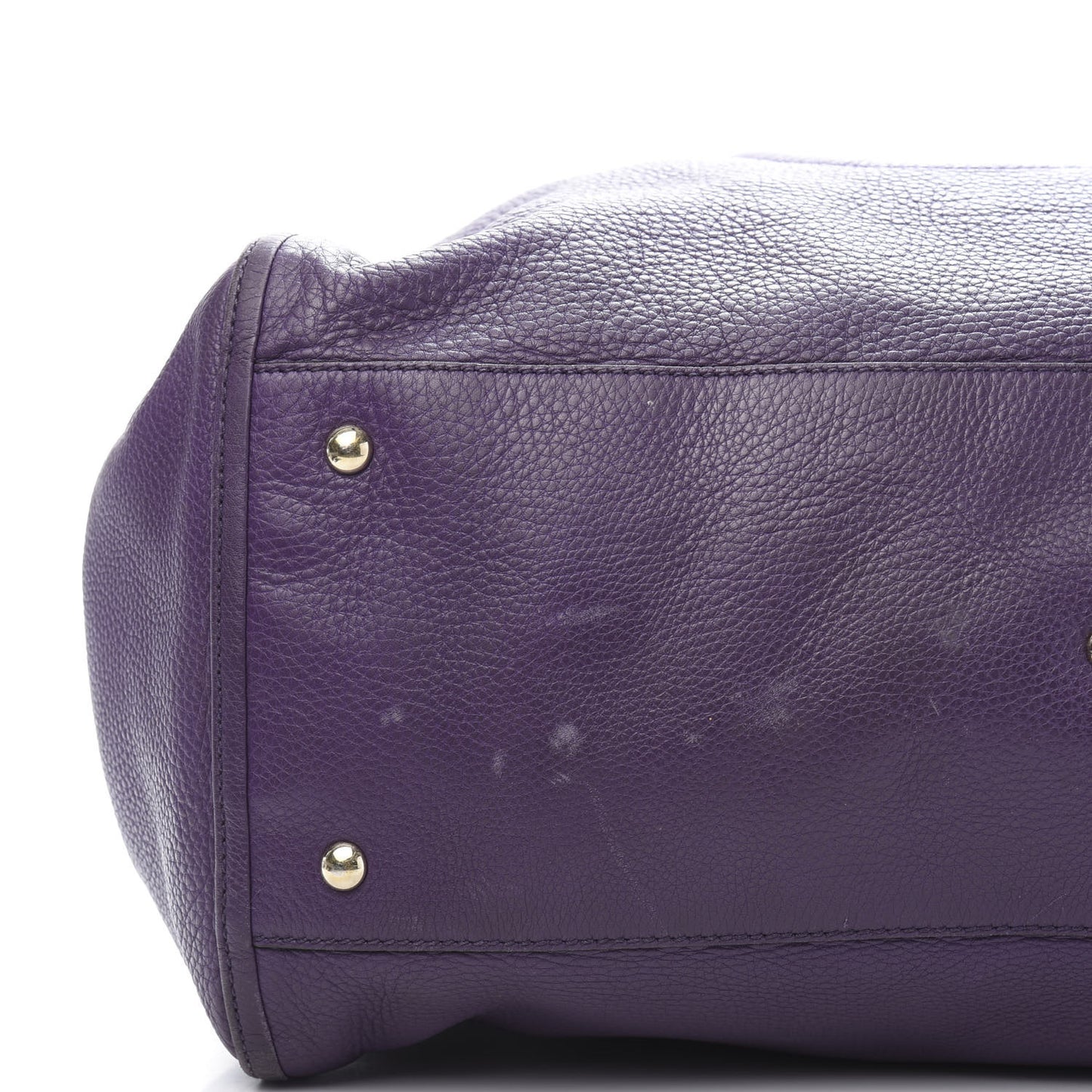 Pebbled Calfskin Large Soho Shoulder Bag Shine Purple