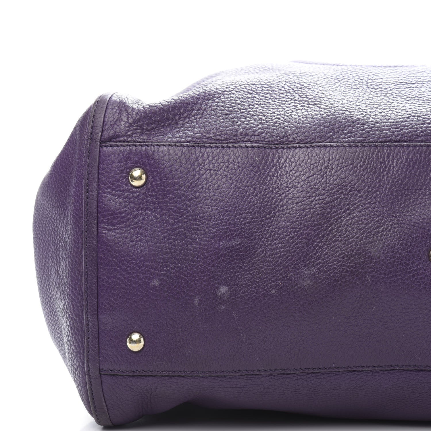 Gucci Pebbled Calfskin Large Soho Shoulder Bag Shine Purple 12 of 13