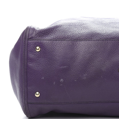 Gucci Pebbled Calfskin Large Soho Shoulder Bag Shine Purple 12 of 13