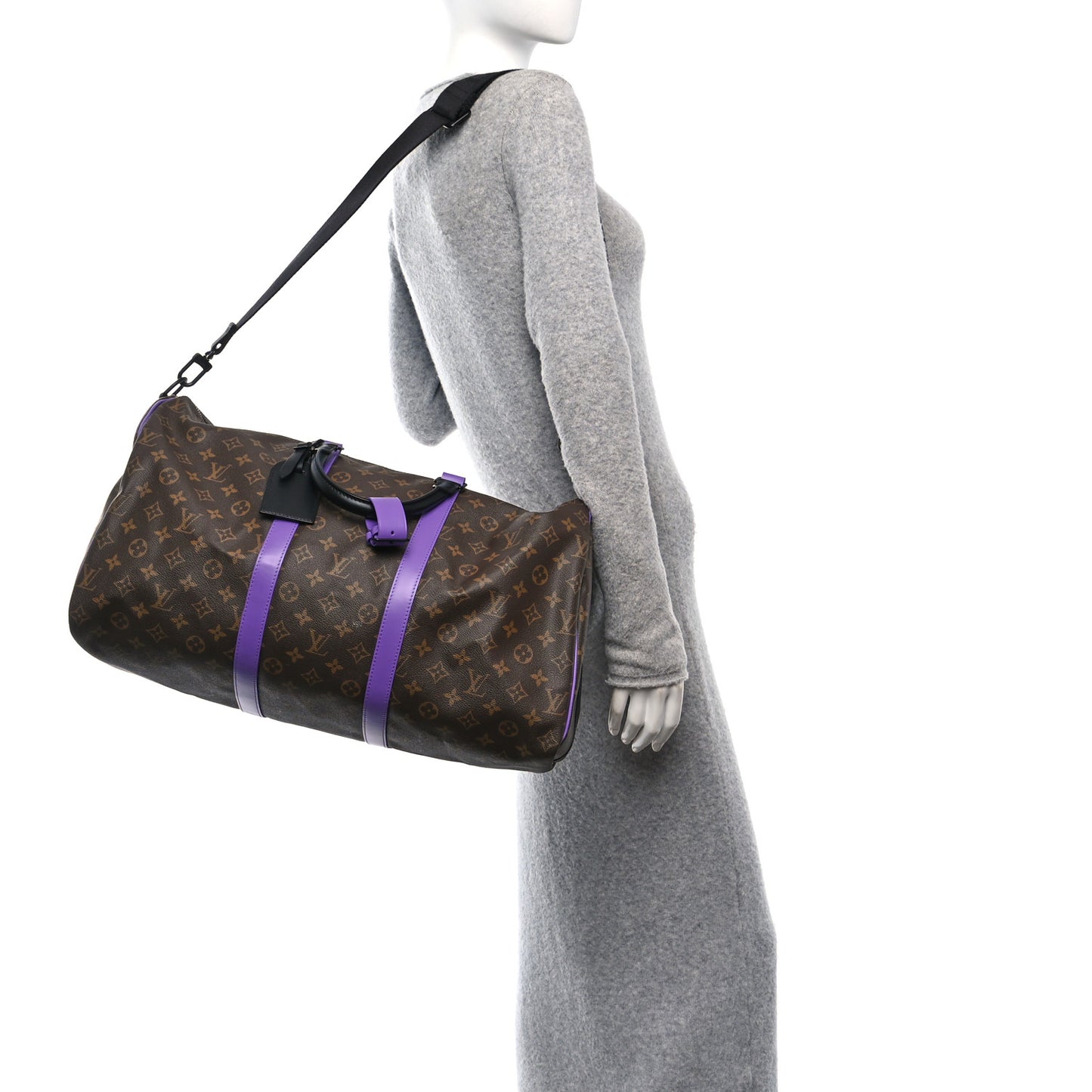 Monogram Macassar LV Colormania Keepall Bandouliere 50 Purple