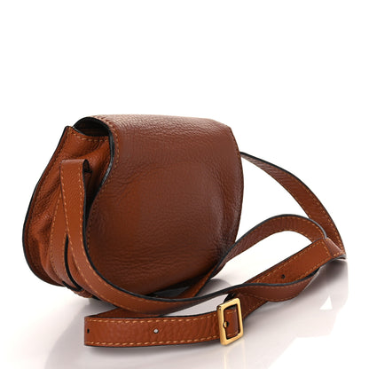 Chloe Grained Calfskin Small Marcie Saddle Bag Tan 3 of 9