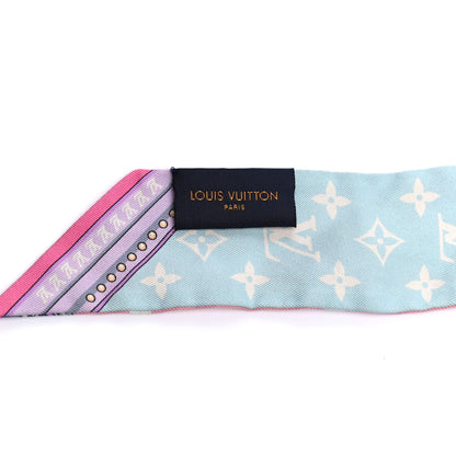 Louis Vuitton Silk Monogram Escale Perfect Match BB Bandeau Bleu Rose 2 of 3