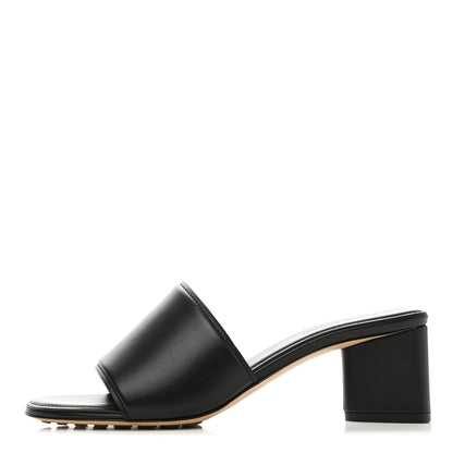 Bottega Veneta Vienna Calfskin The Band Mule Sandals 38 Black 1 of 7