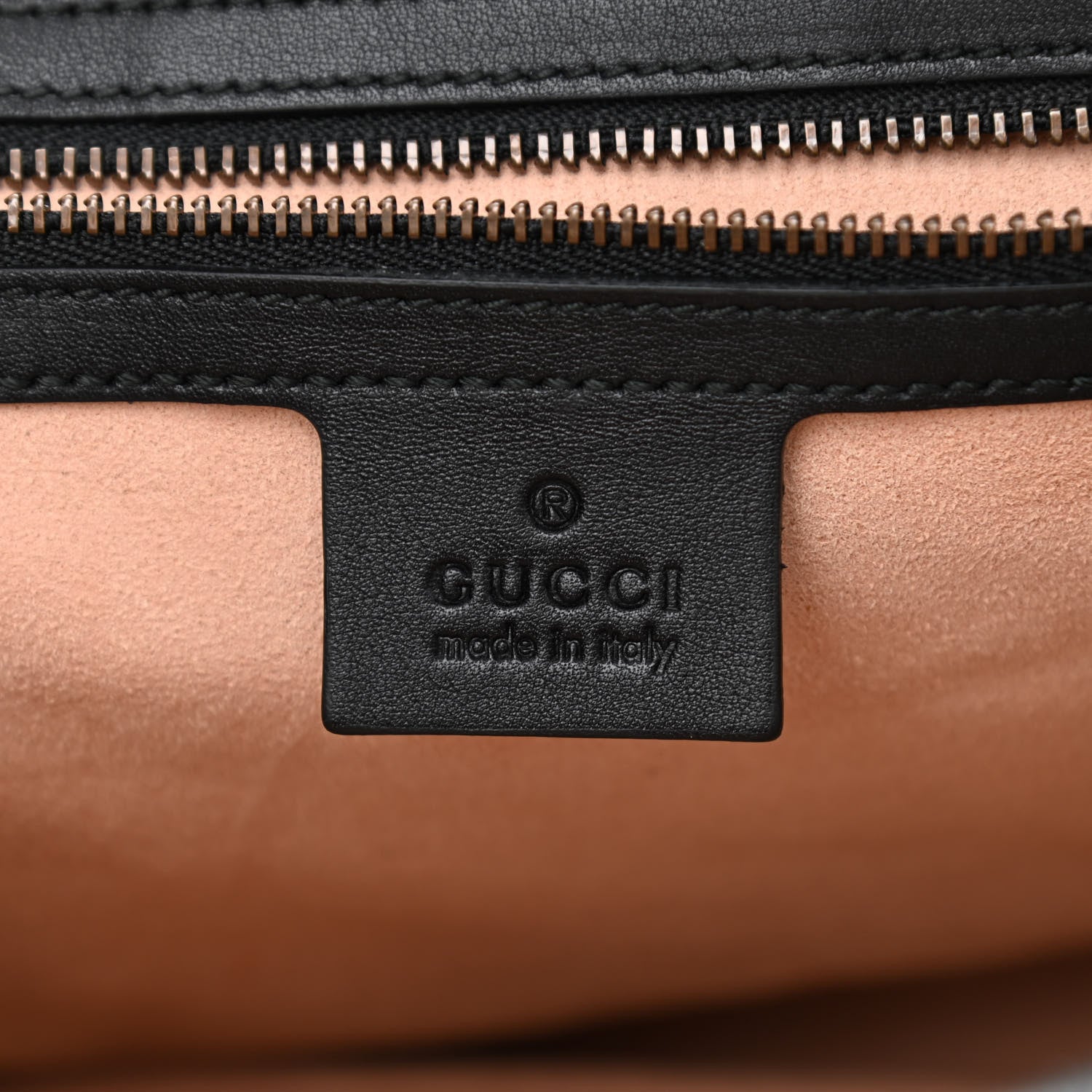 Gucci Calfskin Matelasse Medium GG Marmont Chain Shoulder Bag Black 6 of 8