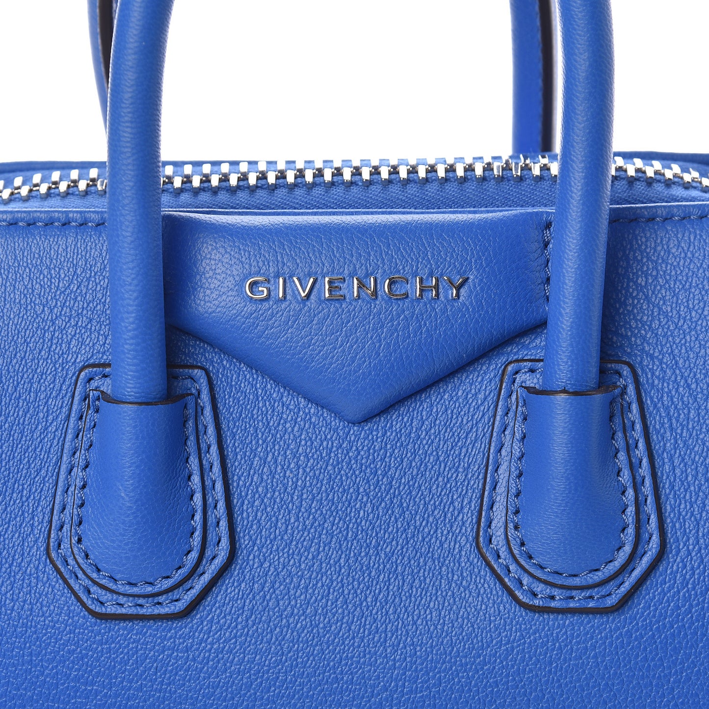 Sugar Goatskin Mini Antigona Persian Blue